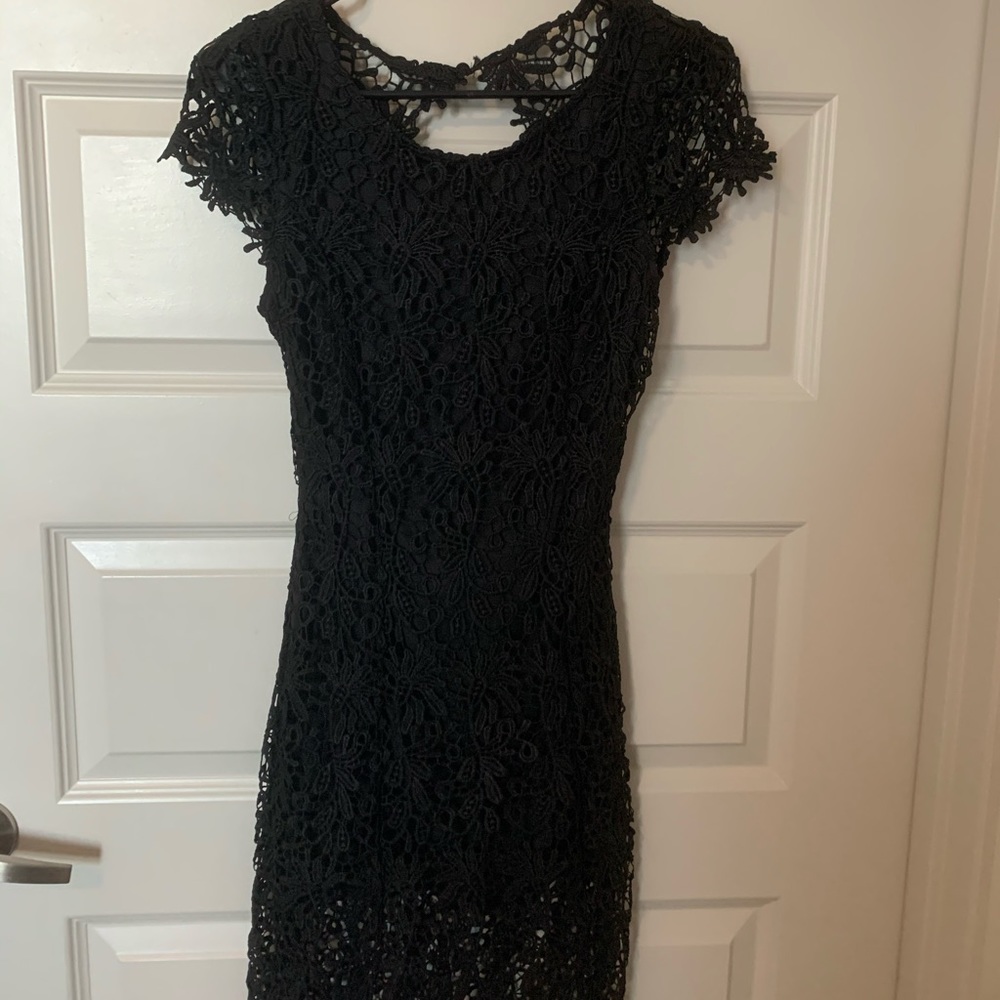 Black lace dress